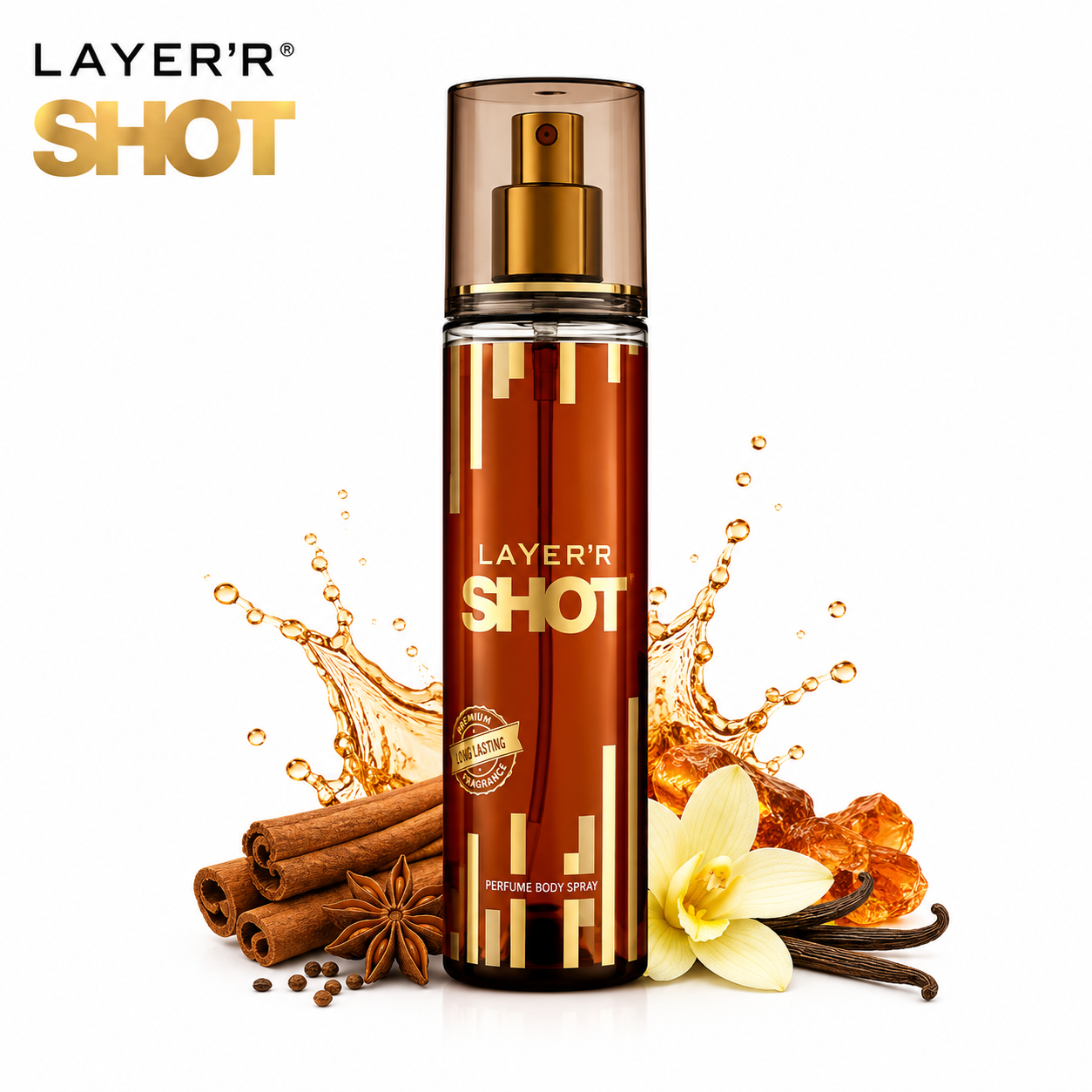Layer’r Shot Ultima Body Spray 135ml | Long Lasting Bold Fragrance Body Splash for Men | Refreshing Everyday Deo Spray with All-Day Freshness