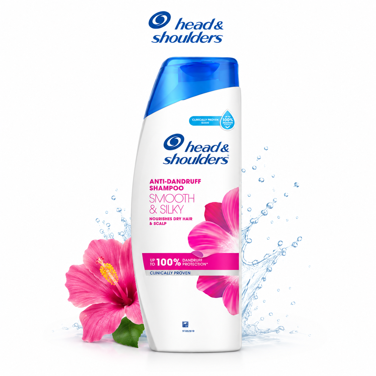 Head & Shoulders Smooth & Silky Anti-Dandruff Shampoo 180Ml | Silky Smooth Hair & Scalp Care | Daily Use Shampoo for Men & Women