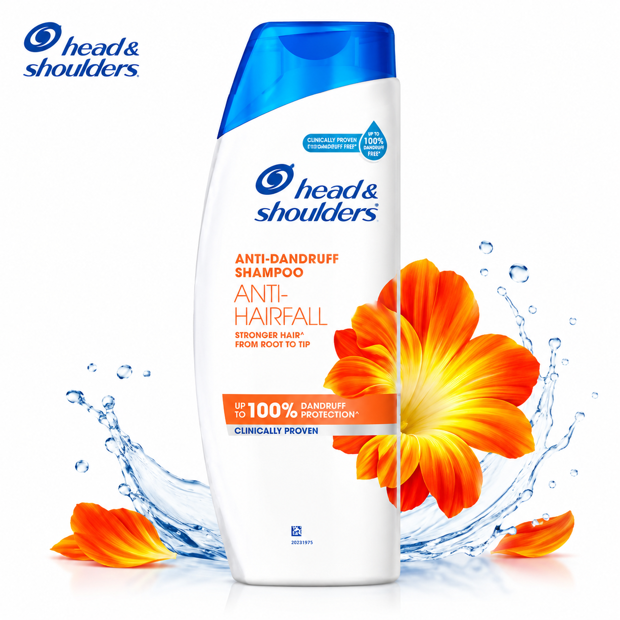 Head & Shoulders Anti-Hairfall Shampoo 180ML | Anti-Dandruff & Hair Fall Control Shampoo for Strong, Healthy Hair | Daily Care for Men & Women