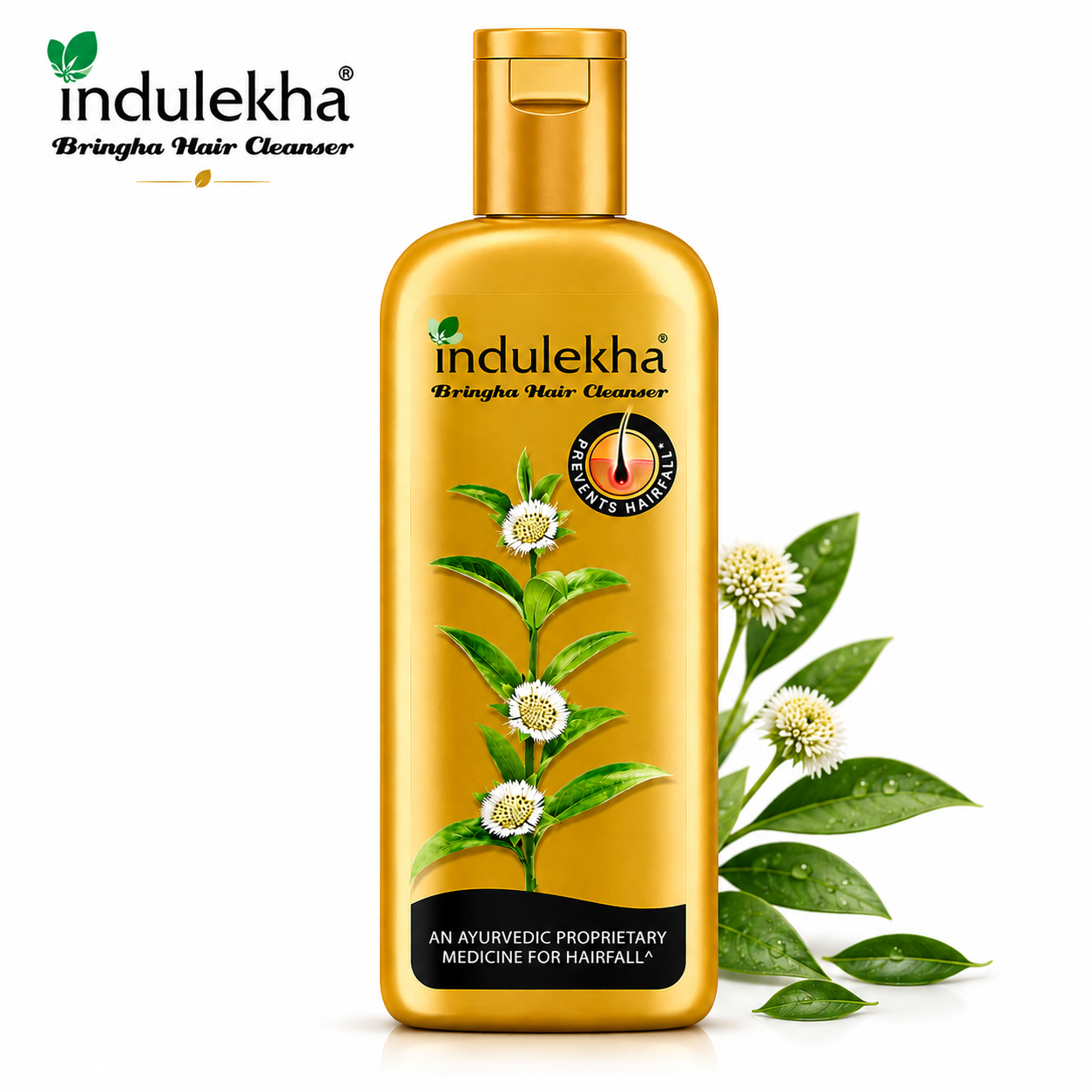 Indulekha Bringha Ayurvedic Shampoo 50ML | Anti Hair Fall & Hair Growth Cleanser for Strong, Healthy Hair | Natural Daily Care for Men & Women