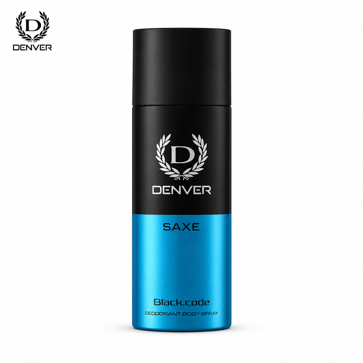 Denver Saxe Black.Code Deodorant Body Spray 150Ml | 48H Long Lasting Freshness & Odour Protection for Men | Premium Masculine Fragrance