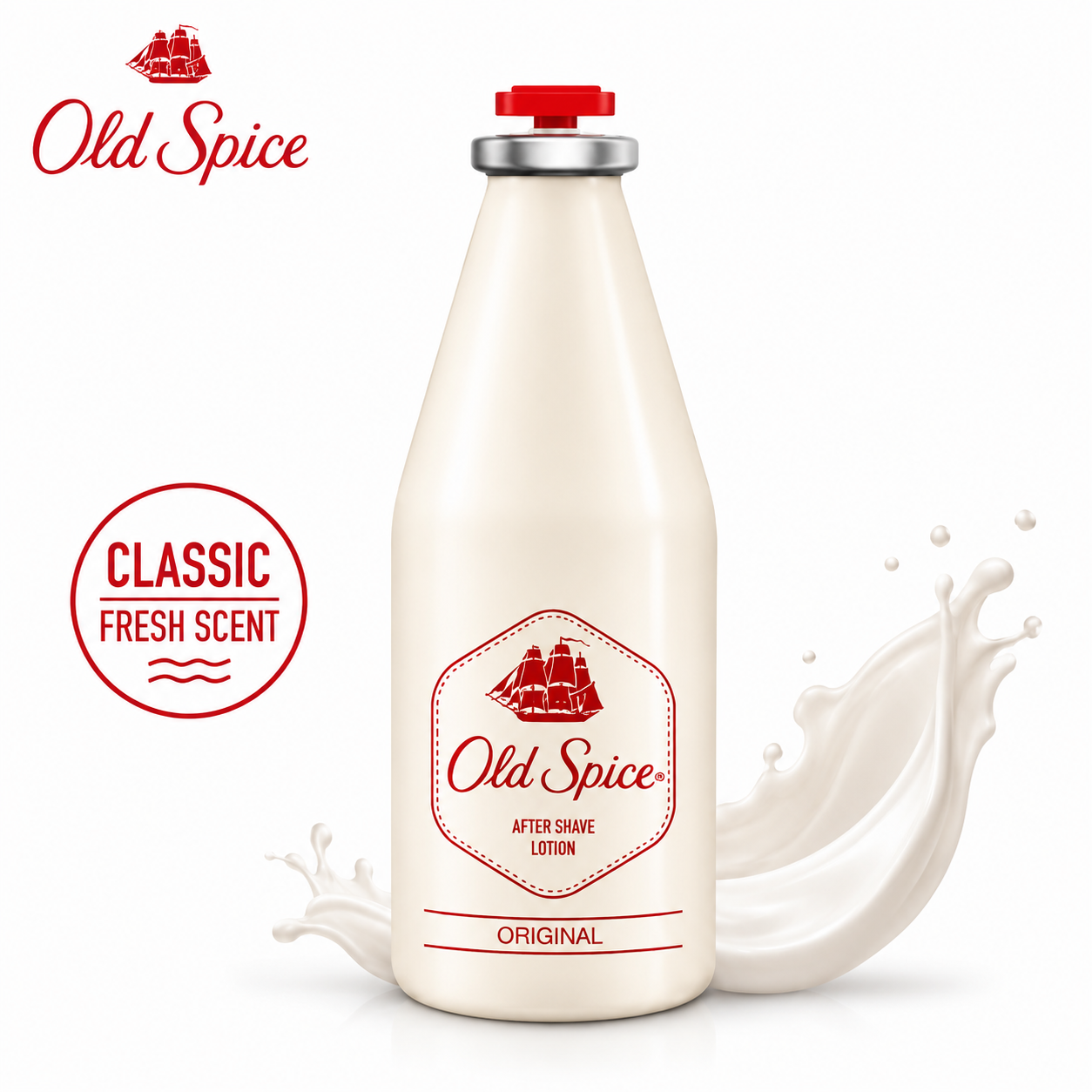 Old Spice Original After Shave Lotion 100Ml | Classic Men’s After Shave for Soothing Skin, Freshness & Timeless Fragrance