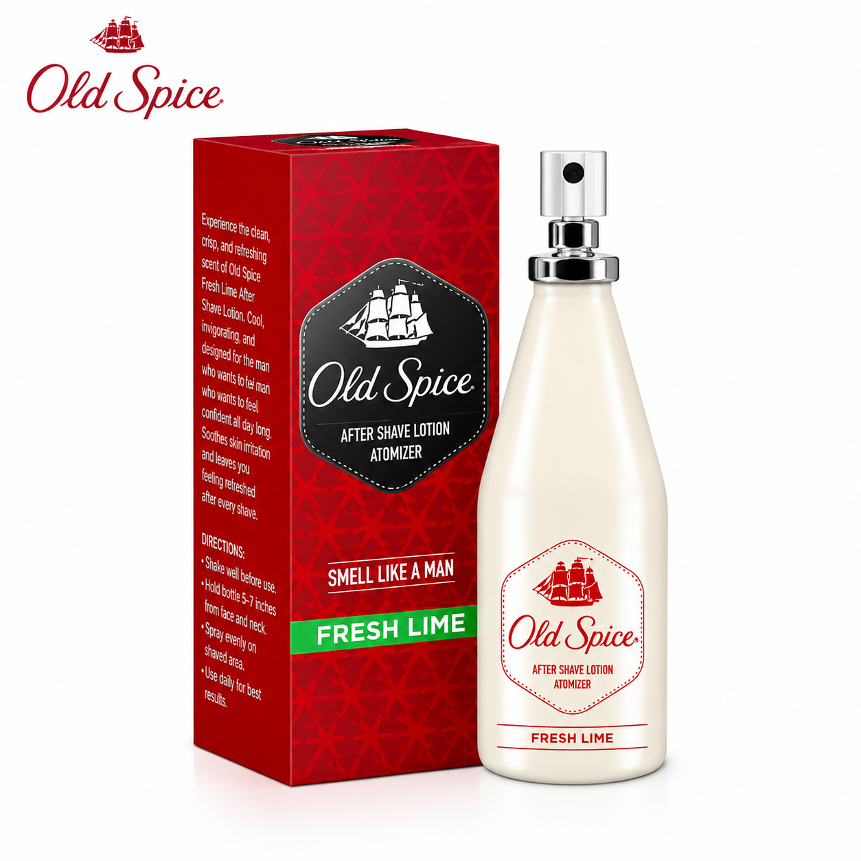 Old Spice Fresh Lime After Shave Lotion 150Ml | Refreshing Lime Scent Post Shave Lotion for Men | Cooling & Soothing Skin Care