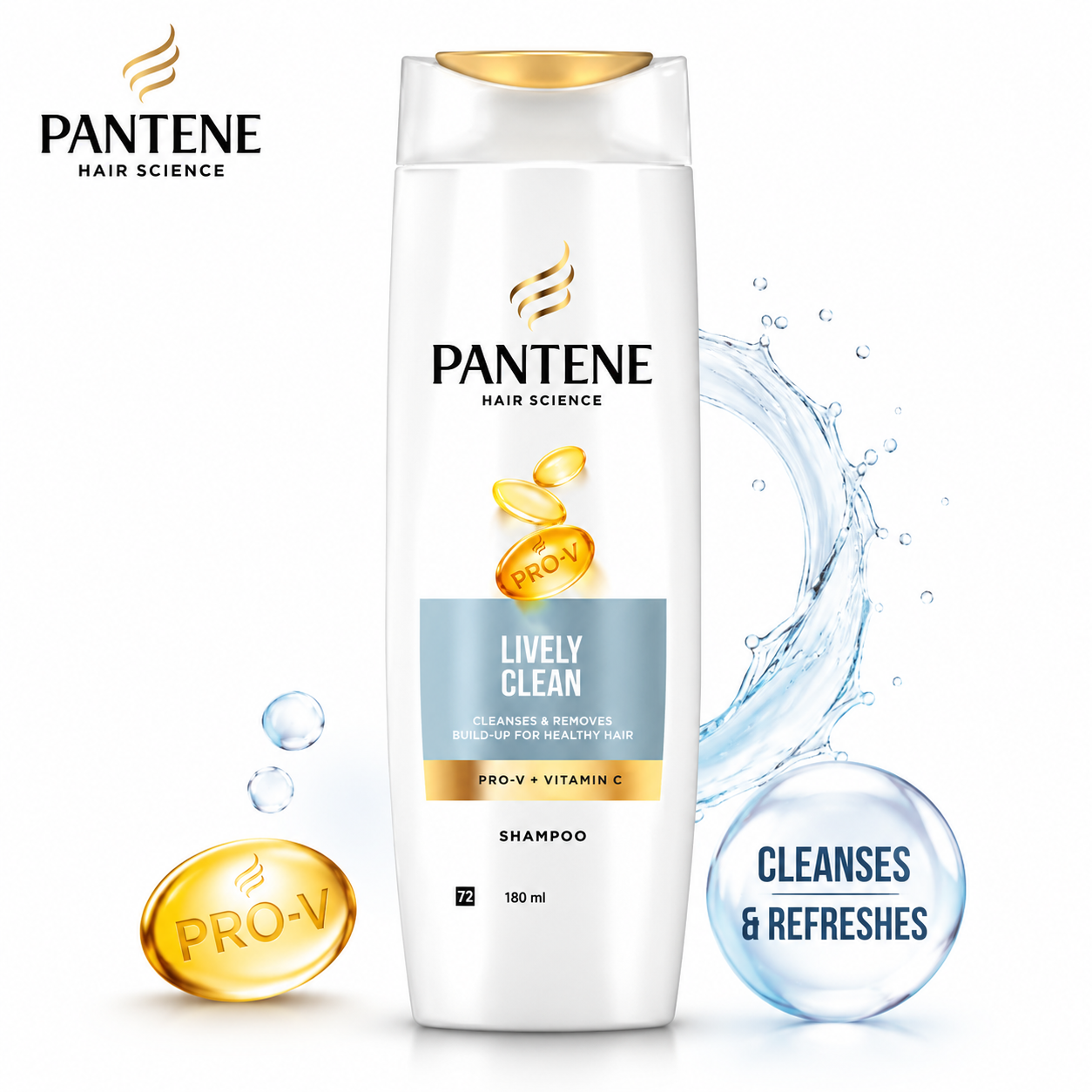 Pantene Lively Clean Shampoo 400Ml