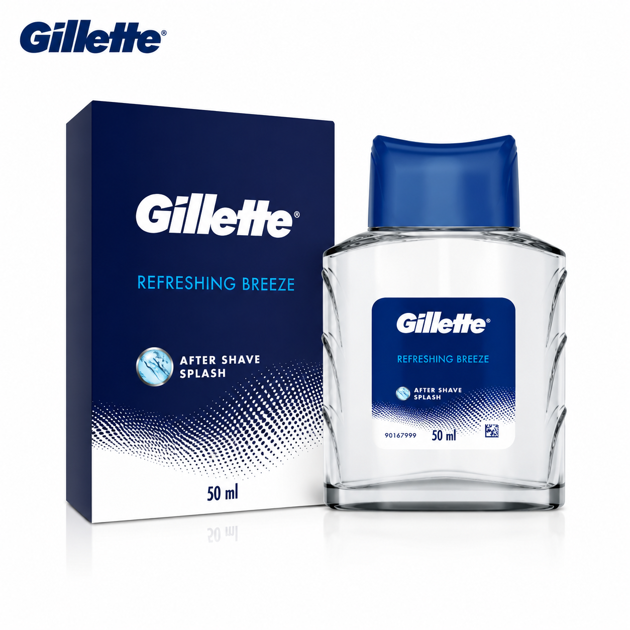 Gillette Refreshing Breeze After Shave Splash 50Ml | Cooling & Soothing Post Shave Care for Men