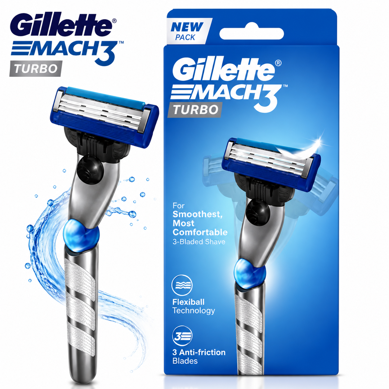 Gillette Mach3 Turbo Comfortable Razor