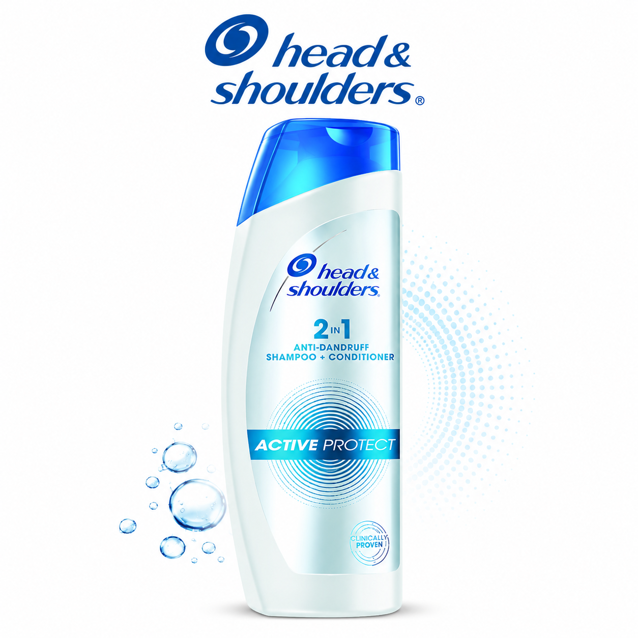 Head & Shoulders 2-In-1 Active Protect Shampoo 340Ml | Anti-Dandruff Shampoo + Conditioner for Smooth Healthy Hair