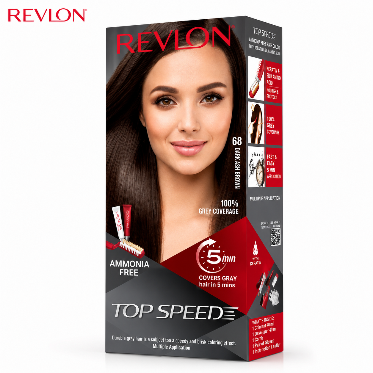 Revlon Color Top Speed 68 Brownish Black