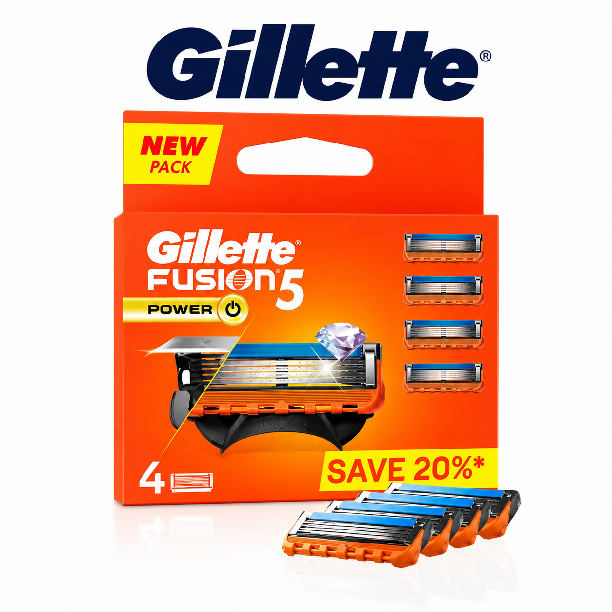 Gillette Fusion5 Power Cartridges 4N
