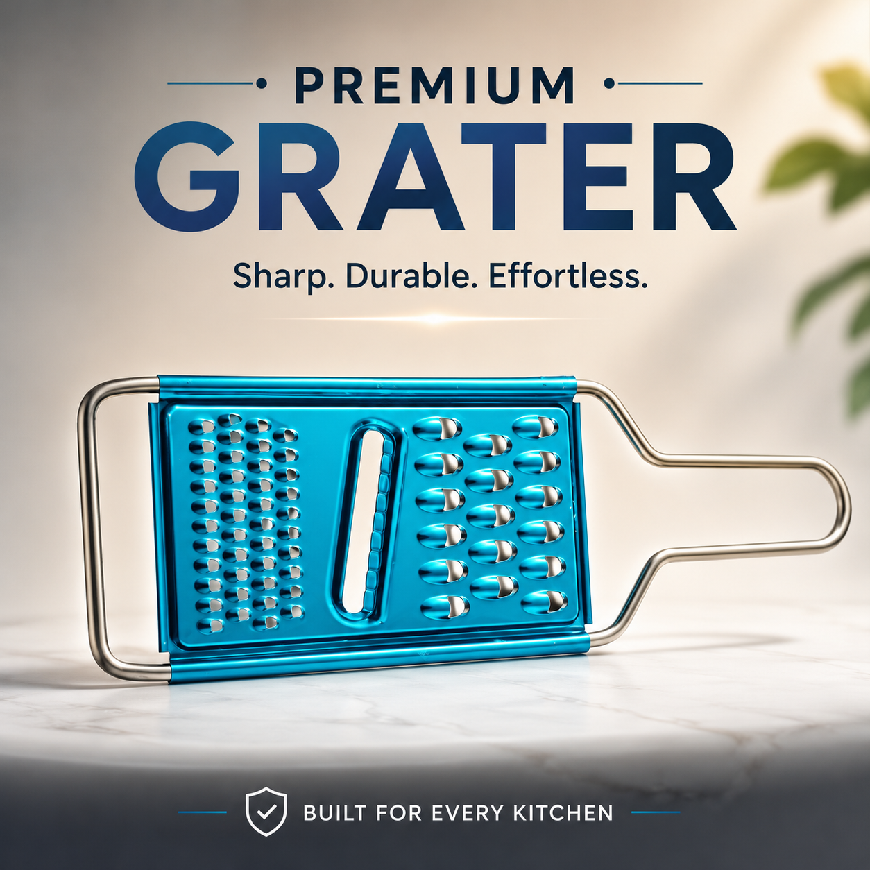 Premium Stainless Steel Kitchen Grater | Multi-Purpose Vegetable & Cheese Grater | Sharp Handheld Grater for Cheese, Carrot, Ginger, Garlic, Chocolate & Fruits