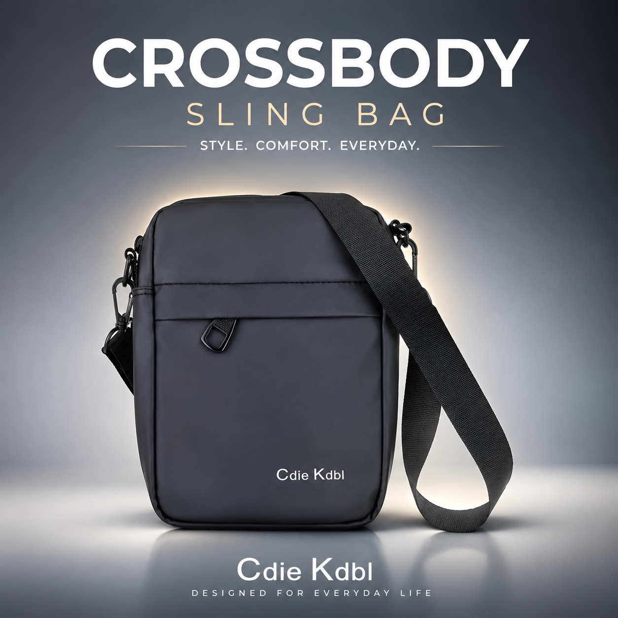 Crossbody Sling Bag for Men – Lightweight Compact Shoulder Bag with Adjustable Strap, Zipper Pockets for Travel, Daily Use & Outdoor. (Colors & Design May Vary)