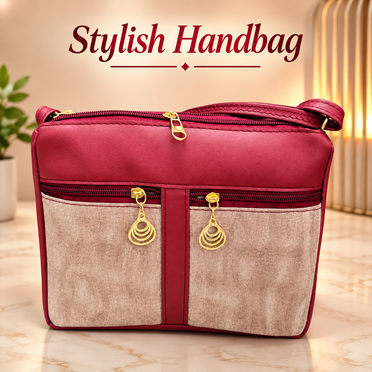 Women’s Stylish Sling Bag | Premium Multi-Zipper Crossbody Handbag with Adjustable Shoulder Strap | Spacious Lightweight Ladies Purse for Daily Use, Travel & Shopping. (Colors & Design May Vary)