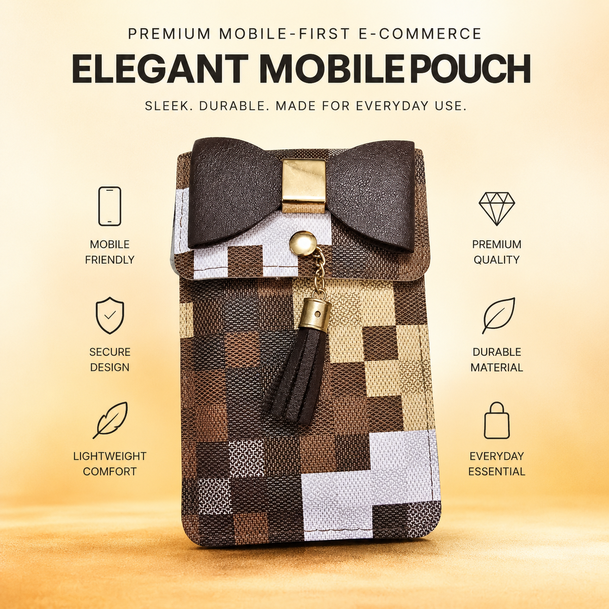 Women’s Mobile Phone Pouch | Stylish Crossbody Mobile Sling Bag with Secure Closure | Lightweight Compact Phone Purse for Women & Girls for Daily Use & Travel. (Colors & Design May Vary)