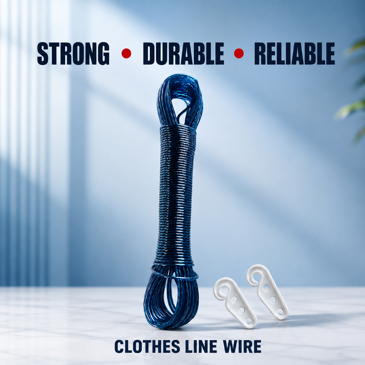 Multipurpose Clothes Line | Strong, Durable & Weather Resistant - Compact Retractable Clothesline for Home, Balcony, Travel & Camping. (Colors & Design May Vary)