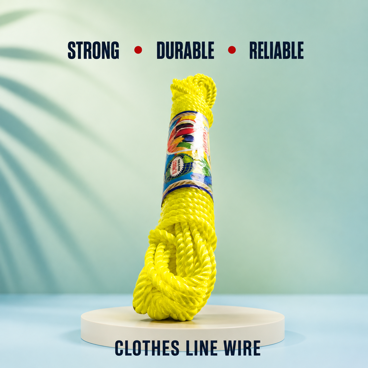 Clothes Line Wire 20 Meter | Strong & Durable Braided Clothesline | Weather Resistant Hanging Rope for Home, Balcony & Outdoor Use. (Colors & Design May Vary)