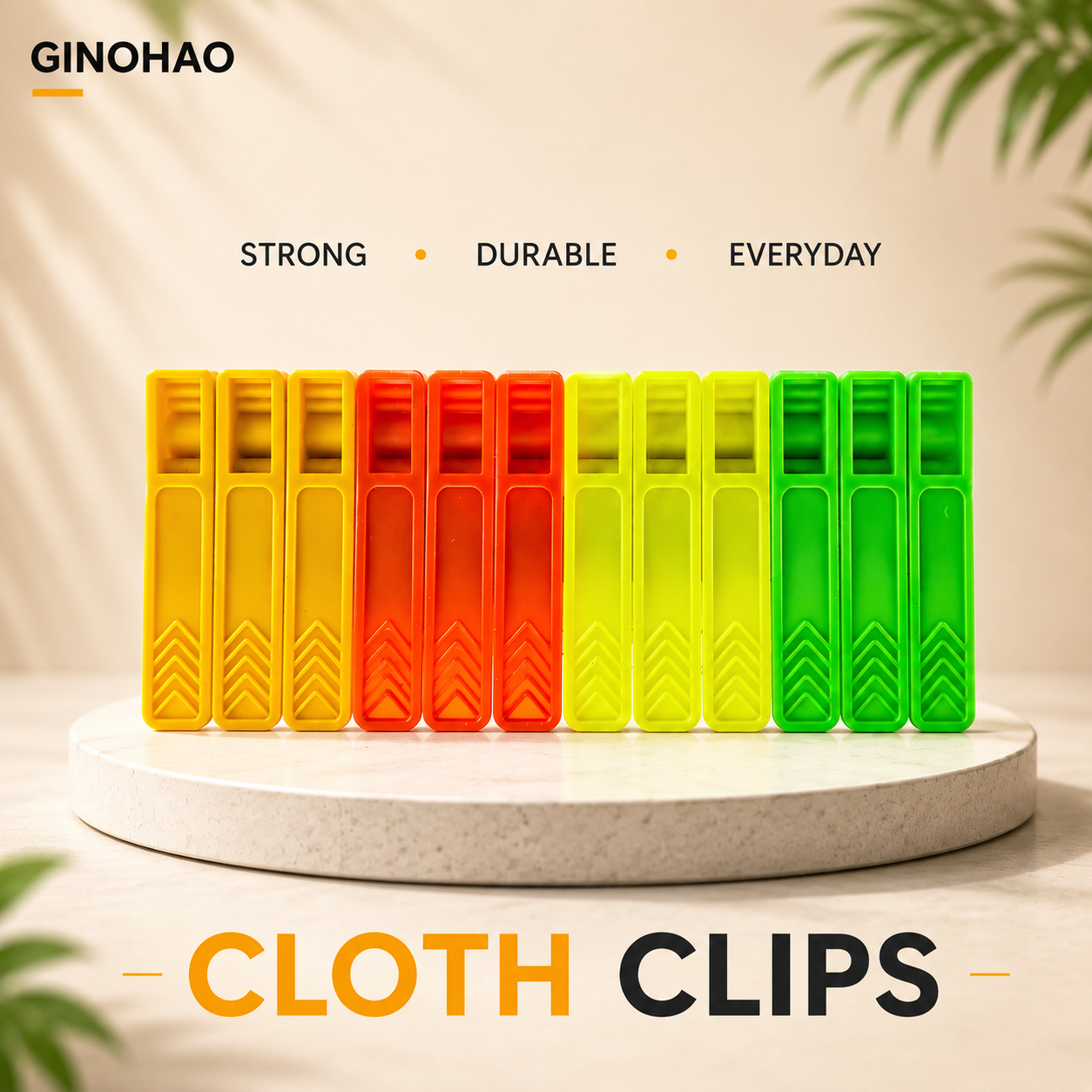 Premium Heavy Duty Cloth Clips – Strong Grip Plastic Laundry Pegs | Durable Non-Slip Clothes Pins 12 pice. (Colors & Design May Vary)