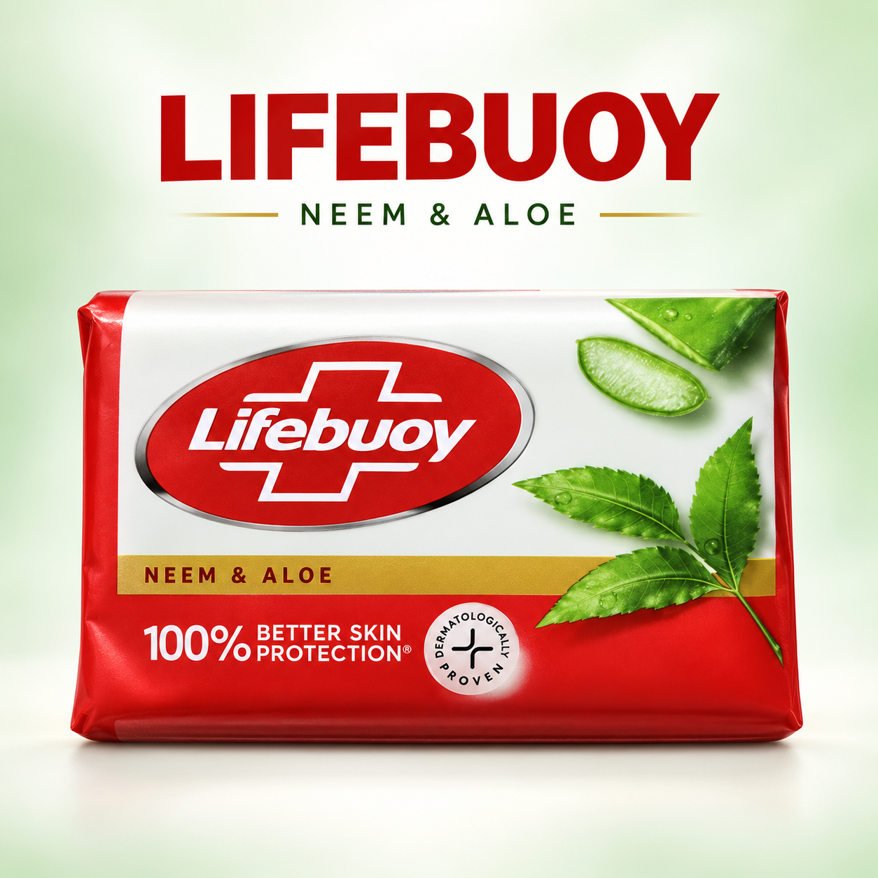 Lifebuoy Neem & Aloe Vera Bathing Soap | Daily Cleansing & Skin Protection 125g