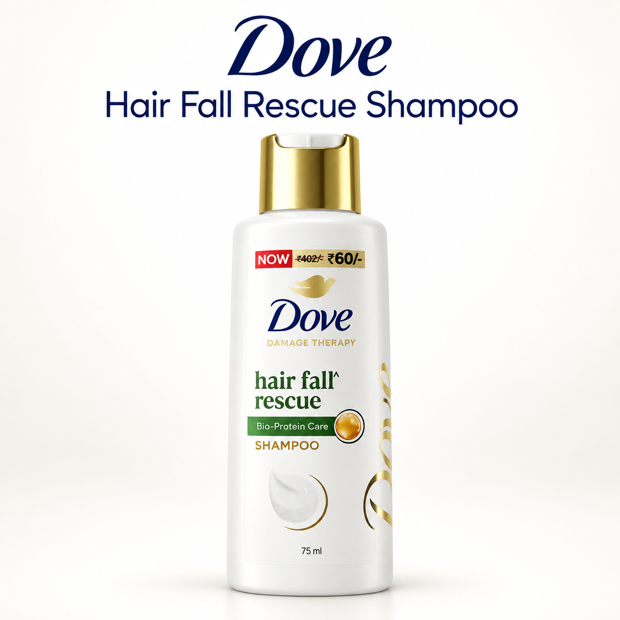 Dove Hair Fall Rescue Shampoo 75 ml | Bio-Protein Care & Damage Therapy
