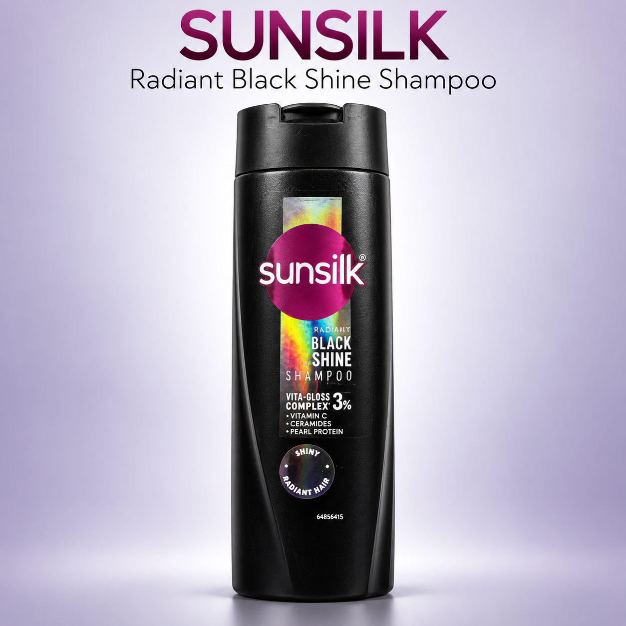 Sunsilk Radiant Black Shine Shampoo | Vita-Gloss Complex for Shiny, Radiant Hair 80ml