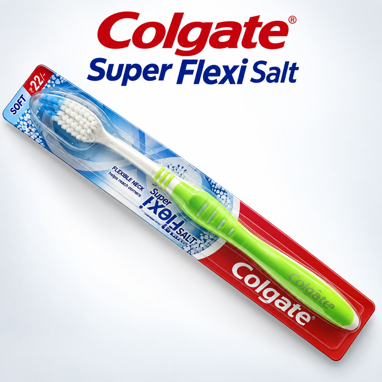 Colgate Super Flexi Salt Soft Toothbrush | Flexible Neck for Easy Reach & Daily Cleaning