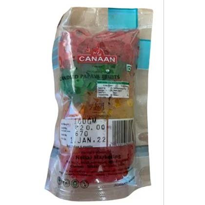 Canaan Candied Papaya Fruits (Tutti Fruit) 250G