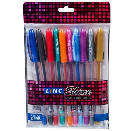 Linc Shine Glitter Gel Blue Pen