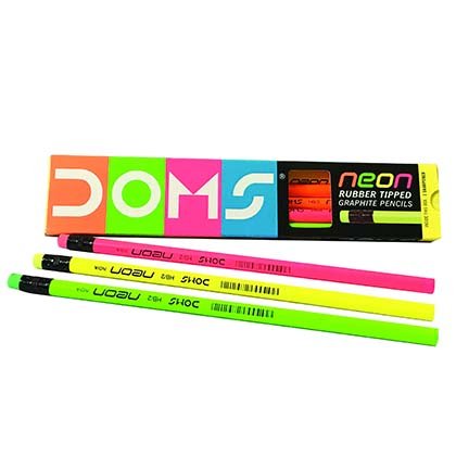 Doms Neon Rubber Tipped Graphine Pencils